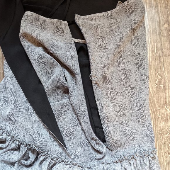 NWT Petite (0P) - A/X Silk Snakeskin-print Drop Waist Dress - Picture 5 of 9